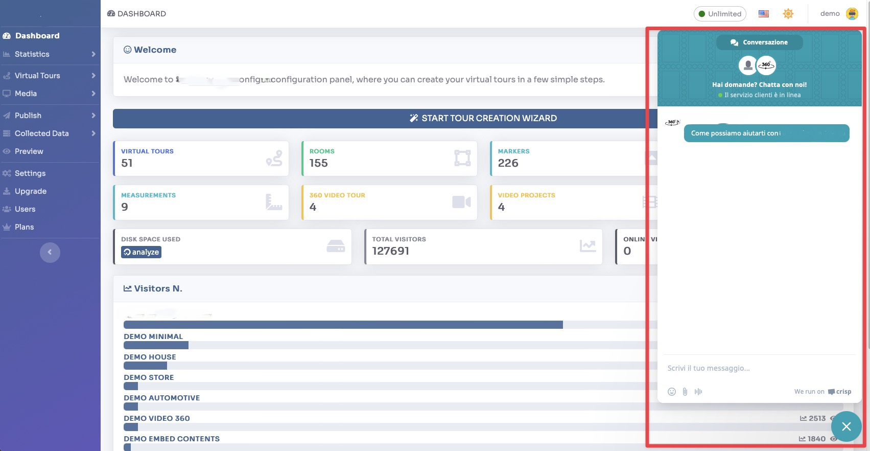 Custom JS example with CRISP widget
