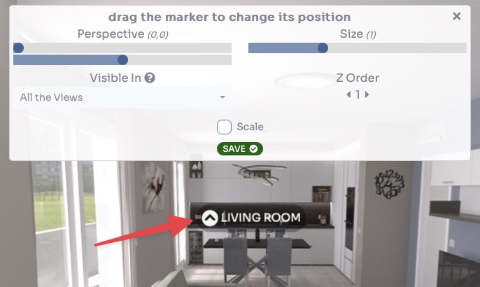 Icon marker positioning