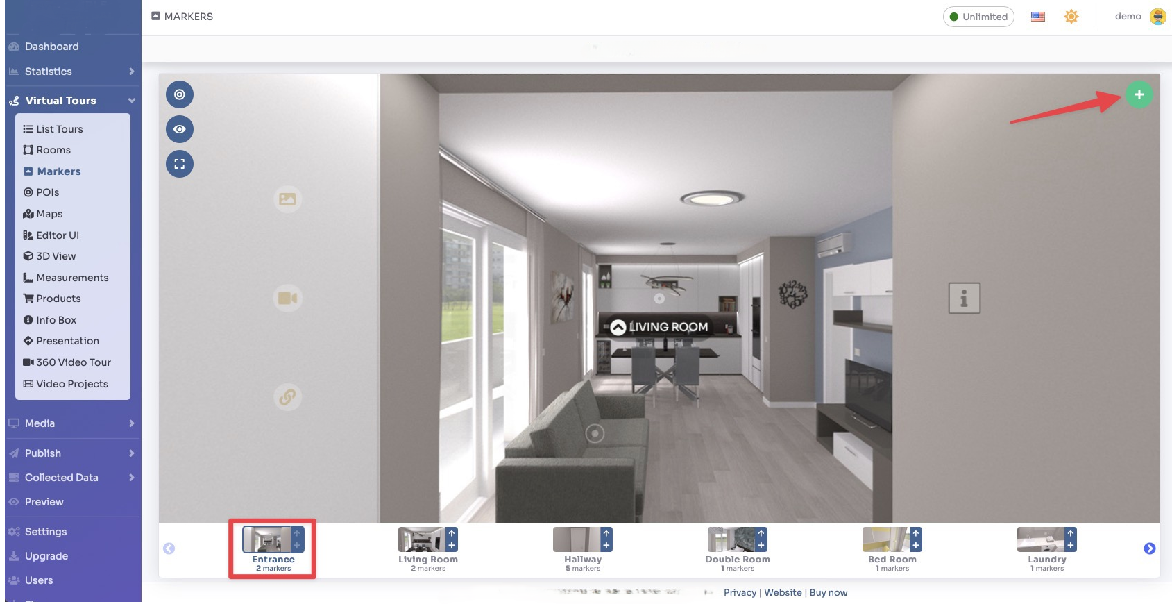 Add Marker - select room