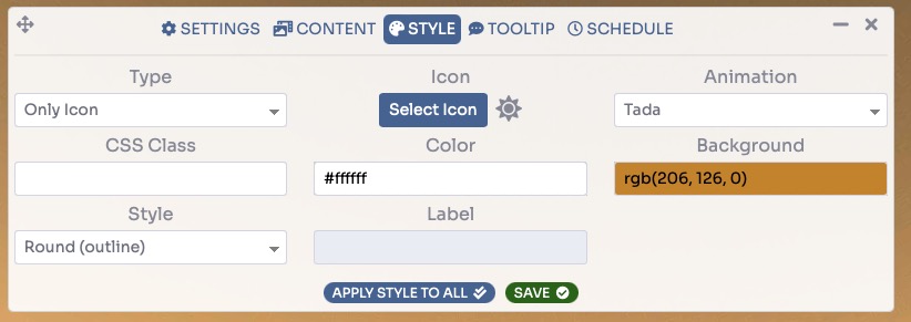 POI style tab