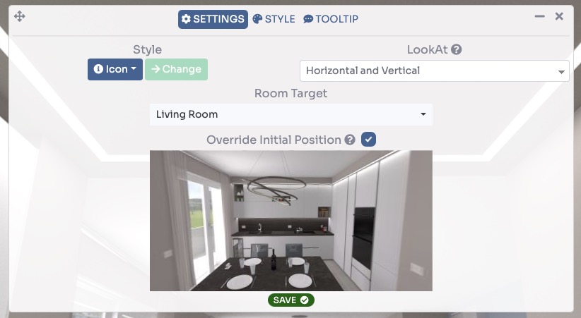 Marker edit popup - settings tab
