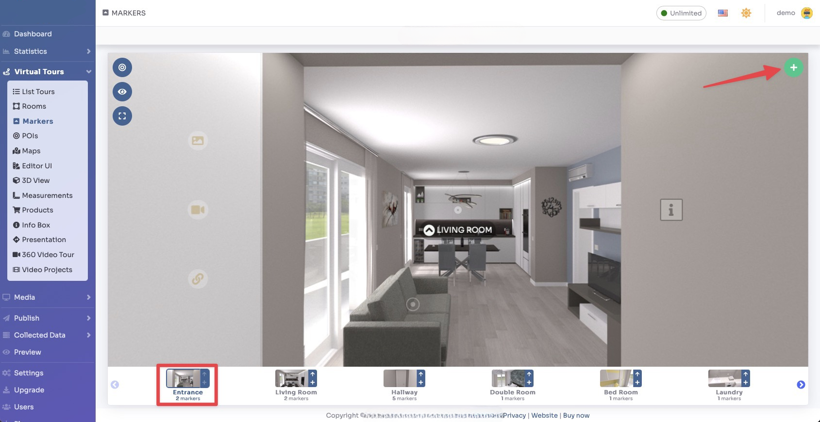 Add Marker - select room