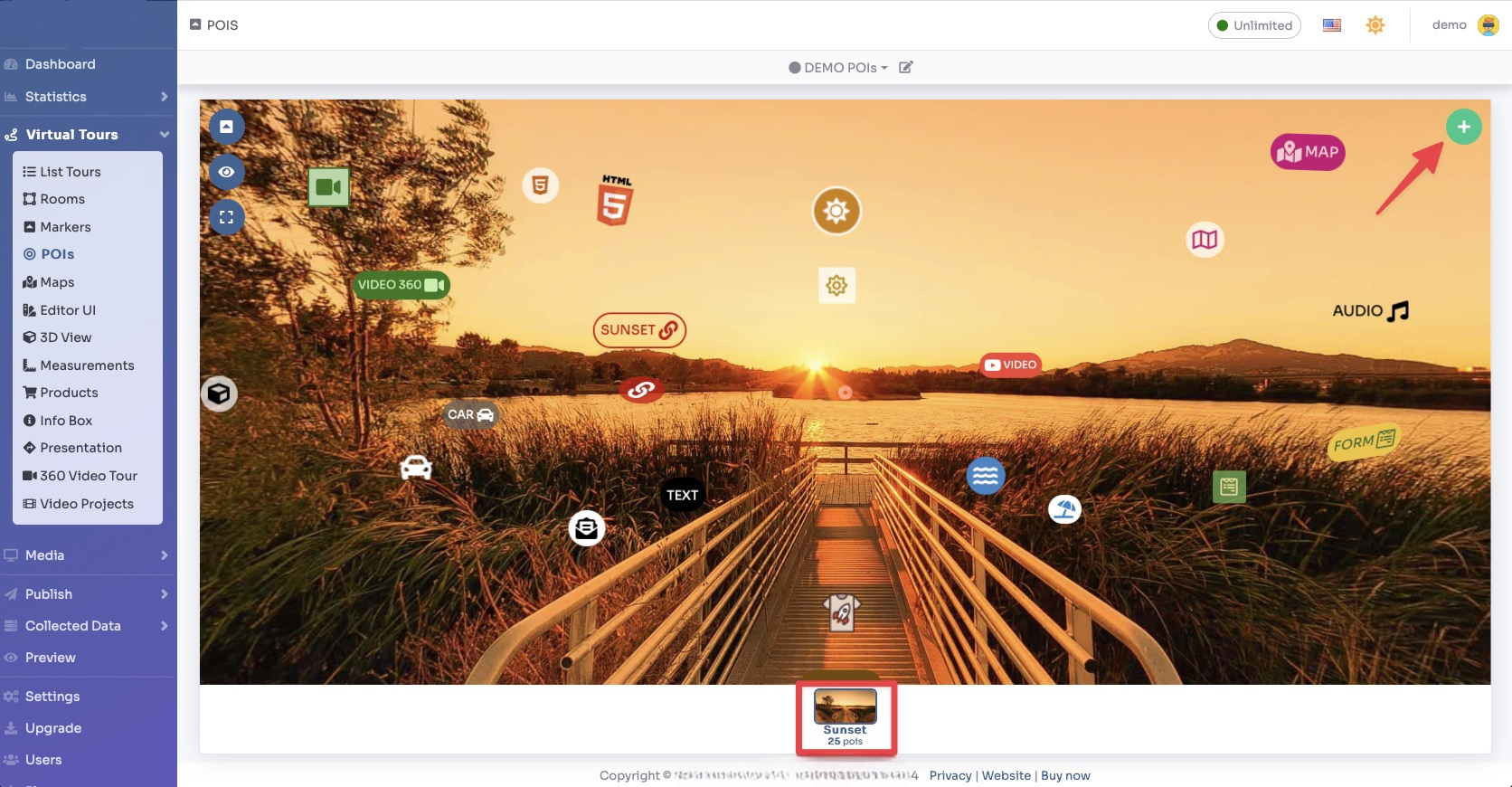 Select room to add grouped POI