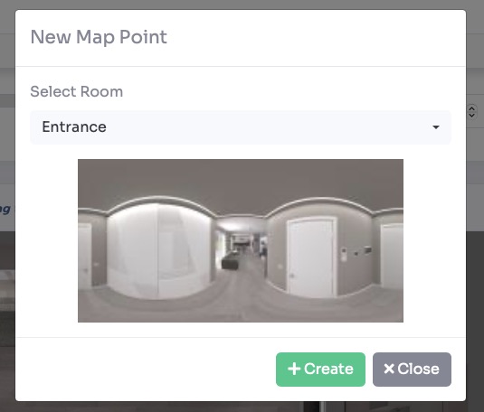 Placing room pin on floorplan