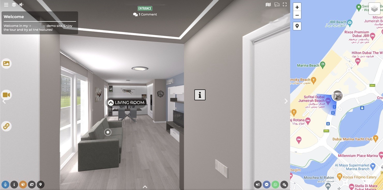 Inserting embed code in tour