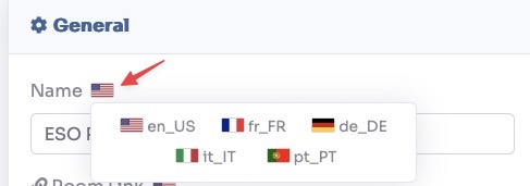 Flags near translatable fields in tour editing sections